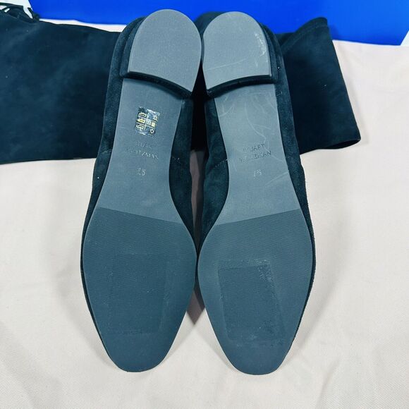 NIB Stuart Weitzman Genna 25 City US 7.5 Over-The-Knee Boots Black Suede $895 - Picture 7 of 9